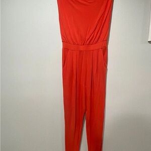 Krisa strapless Red Jumpsuit